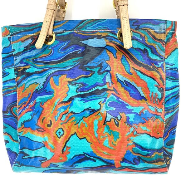 Sakroots Artists Circle Coral Reef Zippered Tote Bag Coated Canvas - Picture 2 of 8